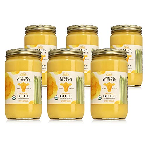 Ghee Organic Grass Fed - Ghee Oil Butter - Organic Ghee - Ghee Butter - Grass Fed Ghee - Organic Butter - Grass Fed Butter - Ghee Butter Organic Grass Fed - Keto Butter - SPRING SUNRISE 32oz - 6 pack