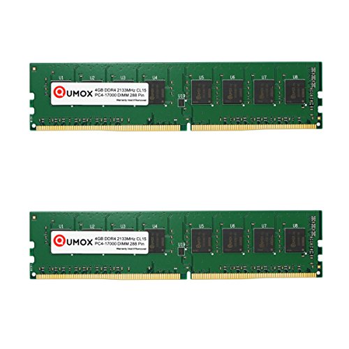 QUMOX 8Go (2X 4Go) DDR4 2133 2133MHz PC4-17000 PC-17000 (288 PIN) DIMM mémoire