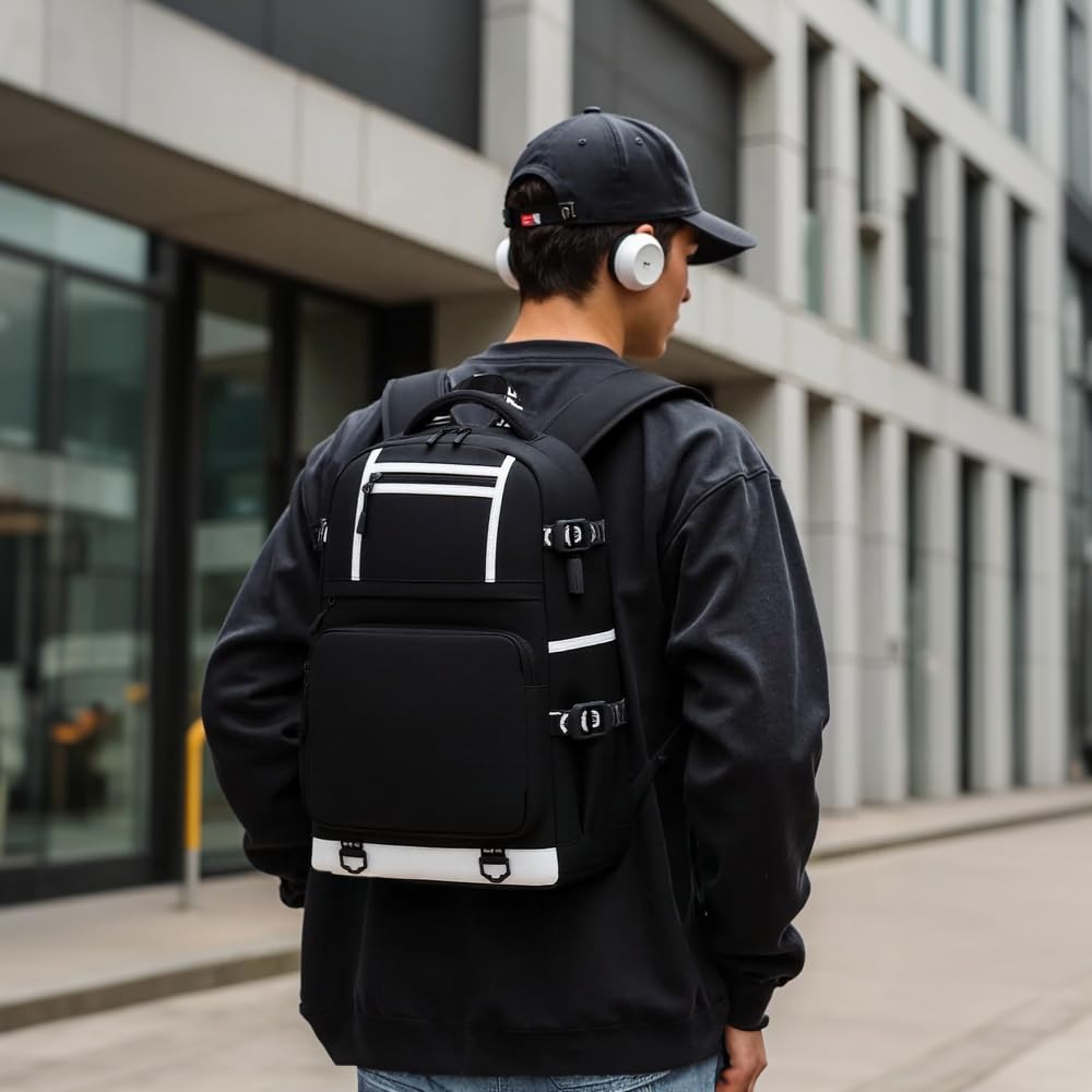 Jugador De Fútbol Estrella Rd7 Multifunción Luminoso Mochila Viaje Fútbol Club Fans Portátil Mochila