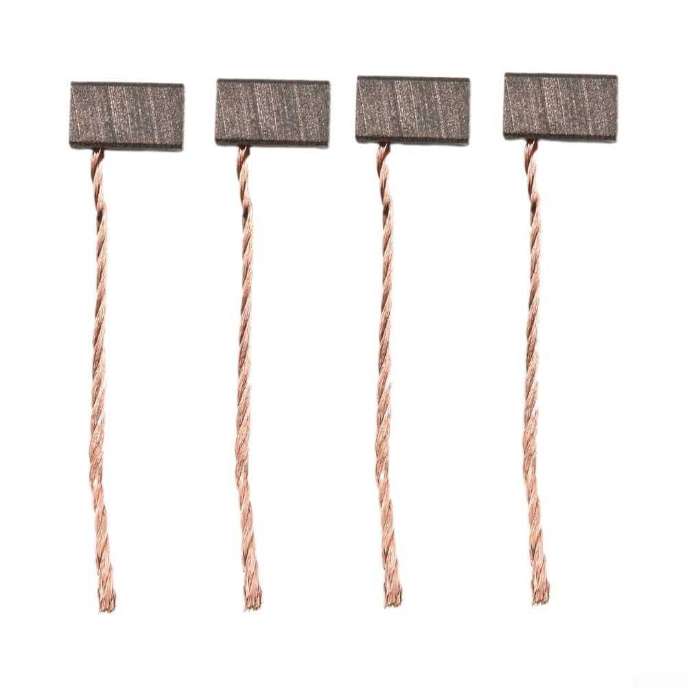 8 spazzole in carbonio 6 x 6 x 10 mm per motori di ventilazione, motore della ventola, motore del tergicristallo e motori per utensili elettrici - carbonio e metallo