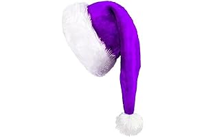 Plush Christmas Velvet Santa Hat in Regal Purple