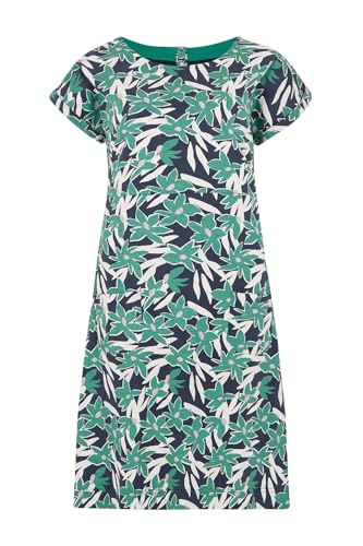 Weird Fish Tallahassee Organic Cotton Jersey Dress Dark Jade Size 16