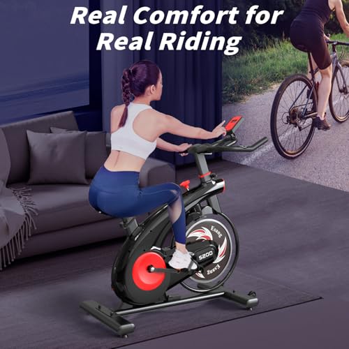Image of Exercise Bike,Stationary Bikes for Home - Adjustable Workout Bike, Professional Exercise Bikes for Home, Efficient Workout Bike with Smartphone Mount & Digital Pulse Display