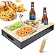 TEGOVE Couchbar Snackbox, Sofa Tablett,Mit Snackschalen Aus Edelstahl,mit Abnehmbarer Deckel, Couch Tablett, Snackbox mit Fächern, Sofatablett für Couch, Schlafzimmer & Wohnmobil