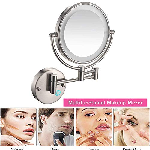 Miroir de Maquillage Mural Miroir Grossissant 7x Double Face - 4