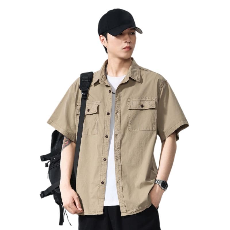 Camisa de trabajo japonesa casual para fines de semana y talleres creativos urbanos 3