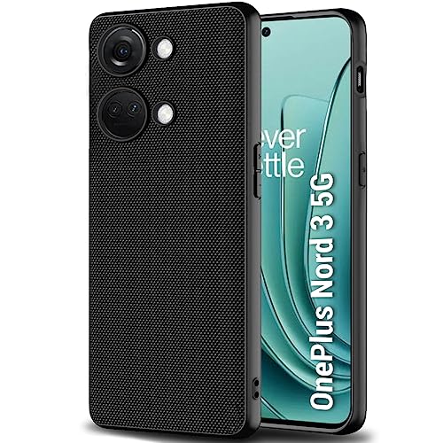 TheGiftKart Back Cover Case For Oneplus Nord 3 5G Back Case Cover|Slim&Lightweight|Ultra-Premium Design|Camera Protection Bump|Fabric Texture Case Cover For Oneplus Nord 3 5G (Polycarbonate|Black)