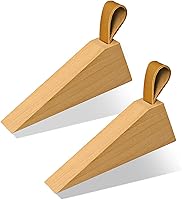 Vista 1 de Tope de puerta, cuña de madera de haya soild, cuñas antideslizantes para tope de puerta, cuña de tope de puerta resistente y duradera, tope