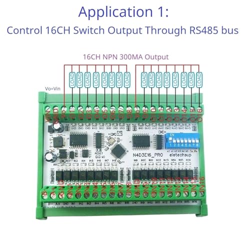 Télécommande bidirectionnelle module de relais 16DI-16DO RS485 Modbus RTU DIN - 5