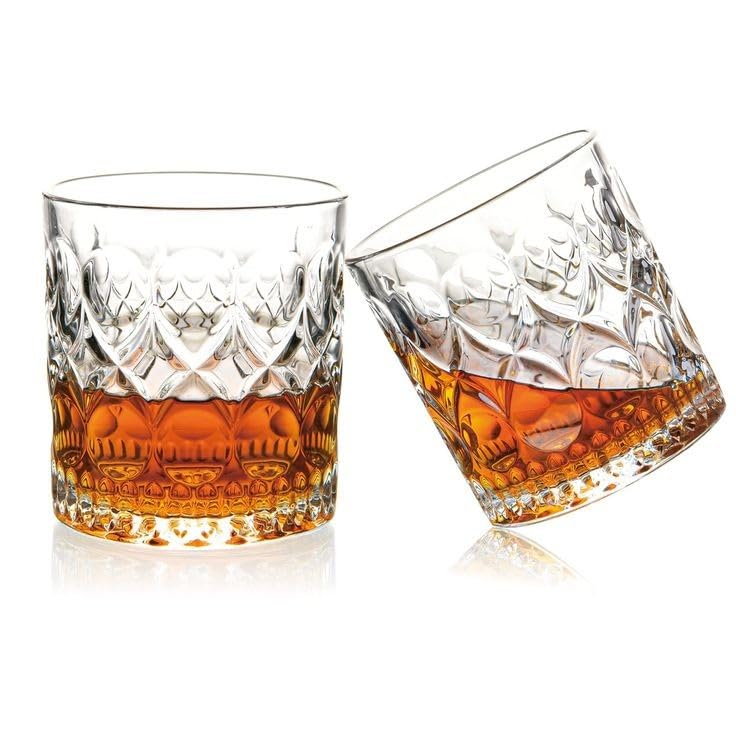 Classic Whiskey Glasses Set - 2 Premium Tumblers -1