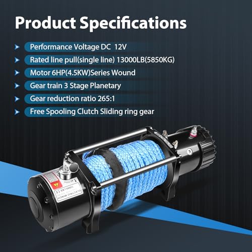 Kit Winch Eléctrico 13000LBS para ATV UTV Camión miniatura 4