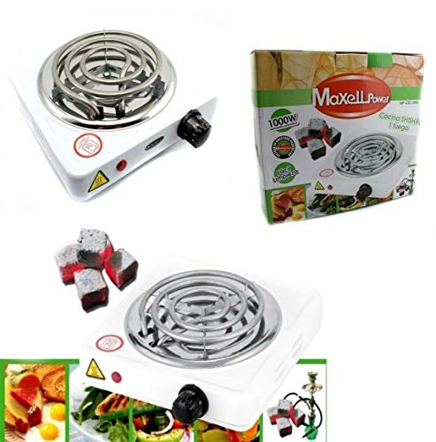 Maxell Power CE Cocina ELECTRICA Individual para Carbon DE CACHIMBA Shisha 1 Fuego 1000W Calidad