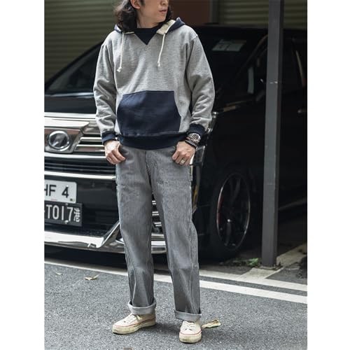 Neppy Denim & Hickory Stripe Carpenter Pants4