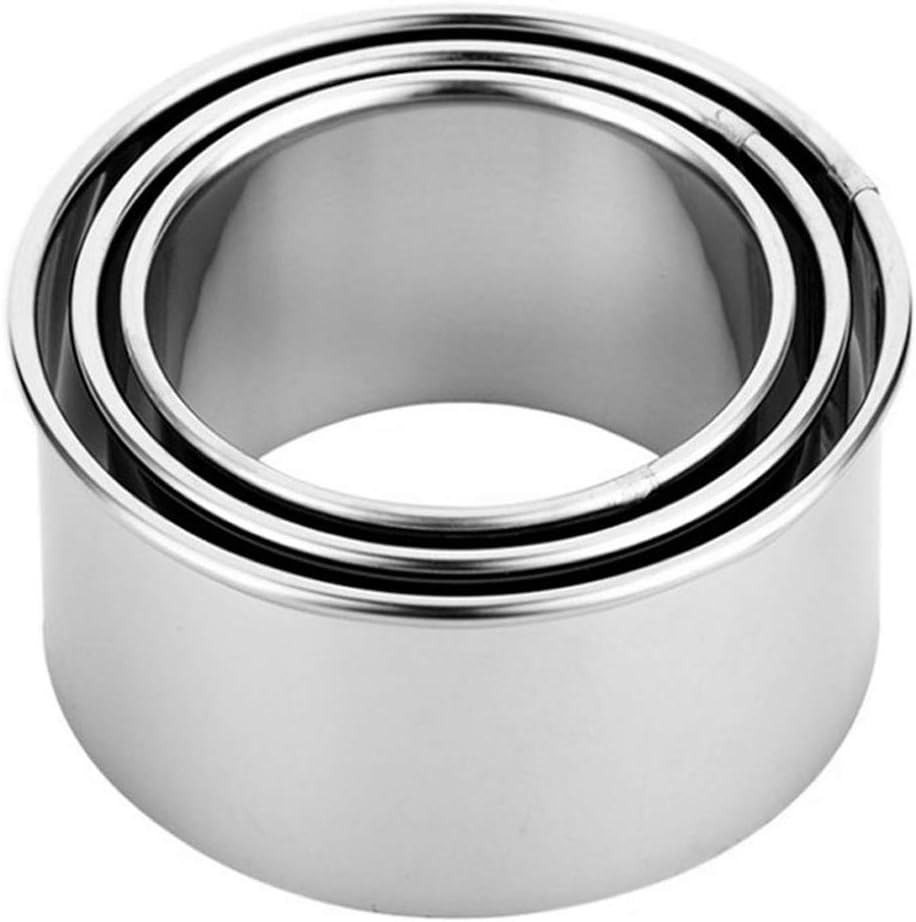 Cookie Cutters – Biscuit Cutters/Stainless Steel Dumpling Cutters/Cake Pastry Cutters/Cake Cookie Scone Cutters Molds stamps for Cooking Baking (3Pcs, Round Edge) Cookie Cutters – Biscuit Cutters/Stainless Steel Dumpling Cutters/Cake Pastry Cutters/Cake Cookie Scone Cutters Molds stamps for Cooking Baking (3Pcs, Round Edge)