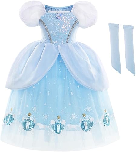 IZKIZF Vestido de Cenicienta para niñas, disfraz de princesa, Halloween, cosplay, cumpleaños, concurso, Navidad, fiesta de noche IZKIZF Vestido de Cenicienta para niñas, disfraz de princesa, Halloween, cosplay, cumpleaños, concurso, Navidad, fiesta de noche
