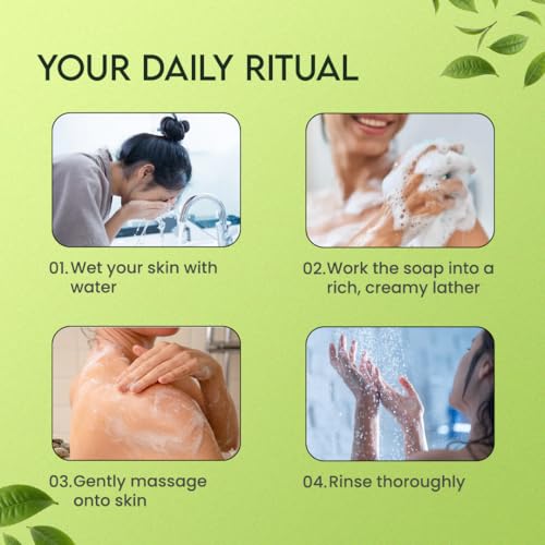 Image of Jovees Herbal Pimple & Anti-Bacterial Soap 400g - Basil & Turmeric Bar, Fights Pimples, Controls Oil, Deep Cleanse, Soothes Skin, Promotes Clear, Healthy & Natural Glowing Skin for Men & Women (Set of 4)