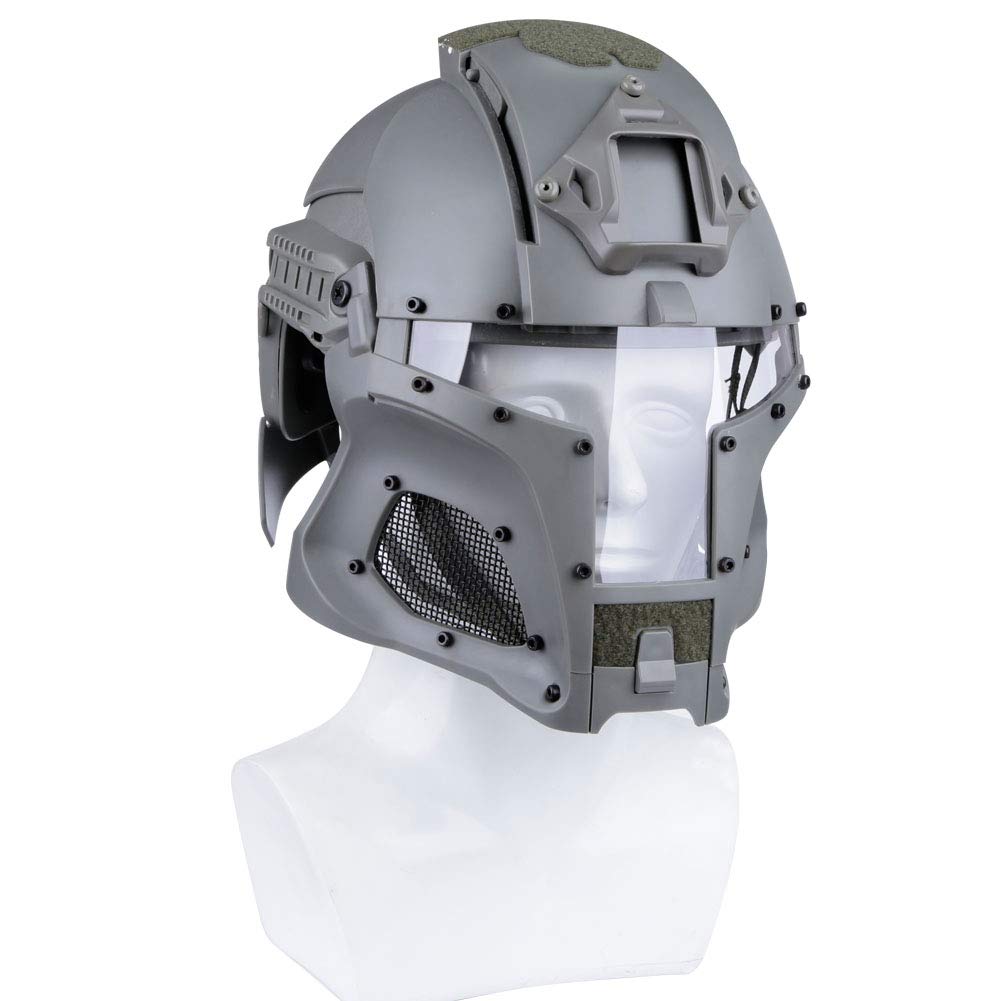 LEJUNJIE Tactical Helmet Full Face Mesh Goggles Air Gun Paintball Mask CS Outdoor Activities Military Film Protection Fast Helmet