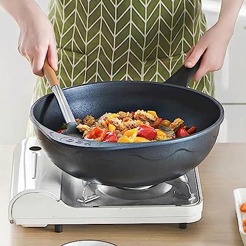 Wok Pan 30cm con tapa de vidrio resistente miniatura 2