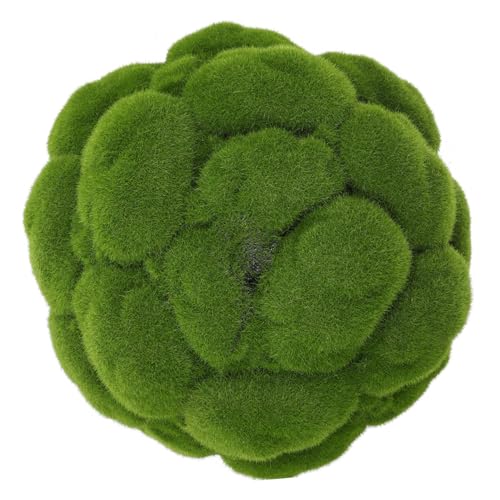 Yardenfun Simulated Bonsai Decor Fake Balls Moss Balls Ornament Artificial Plant Topiary Ball Artificial Plant Moss Balls Fake Moss for Fake Plants Indoor Ball Shaped Moss Decor