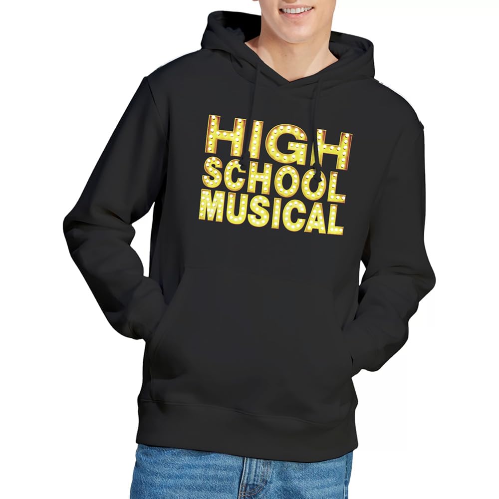 Disney Unisex High School Musical Logo Hoodie Black Extra Large