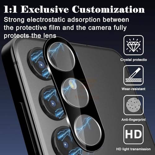 Image of WonRia 1+1 Pack [Matte Tempered Glass for Samsung S25 5G (100% FingerPrint Working) with Camera Lens Protector 9H Glass Screen Guard for Galaxy S25 5G