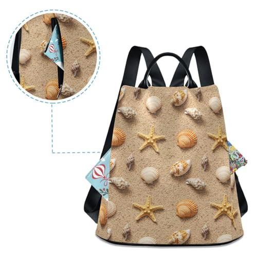 Sac à dos imprimé Sea Shells Starfish voyage et usage quotidien - 4