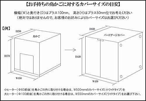 Amazon.co.jp: アクリル 鳥かご カバー スライド式 W500×H500×D480 小