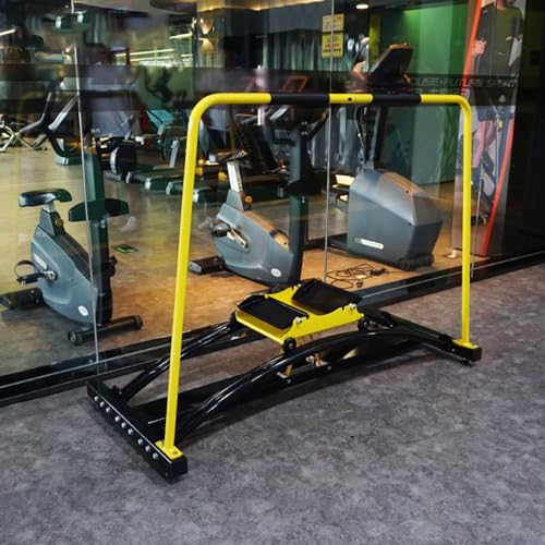 Image of Ski Simulator Machine,Ski Machine, Glutes Workout Equipment,Body Balance Workout Machine,Home Exercise Body Balance Indoor Aerobic Fitness Equipment Waist Training Ski Simulator (Yellow)