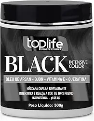 Máscara Matizadora Preta Black Toplife Profissional 500g