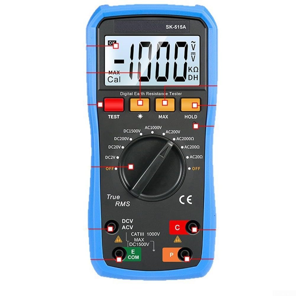 Digitales Multimeter, Isolations- und Massetester (Industrie) mit hochpräzisem Sensor für zuverlässige elektrische Reparatur