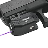 HiLight Tactical Primal Series - 400 Lumens Flashlight w/Strobe & Single Purple Laser - Aircraft Grade Aluminum, Magnetic Rechargeable Battery - Rail Mount Light & Laser Class IIIA,