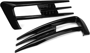 Compatible for VW Golf 7 MK7 GTI 2014 2015 2016 2017 Front Fog Light Grille Cover Pair Fog Lamp Lower Bumper Grill Wind SpoilerBlack
