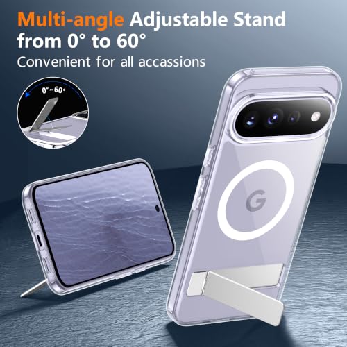Image of SPIDERCASE Magnetic for Google Pixel 11 Case,with Stand,Clear