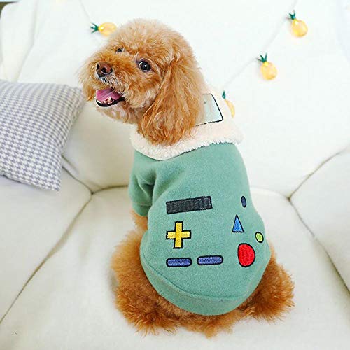 Fleece Lining Extra Warmth Dog Jacket for Puppies in Winter - Buttoned Soft Fleece Cotton Small Dog Coat