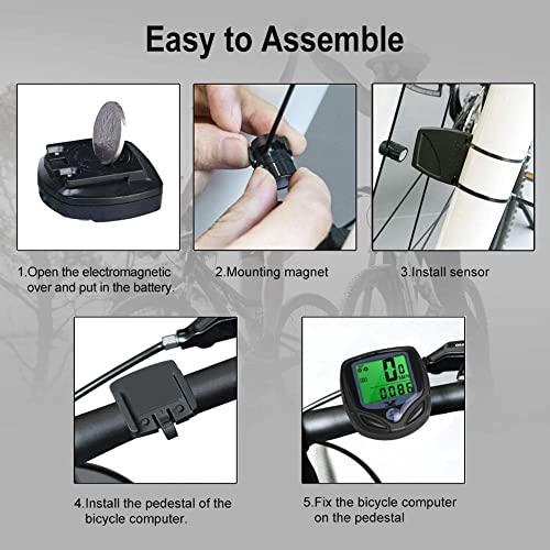 Image of Cycle Speedometer, The Ultimate Cycle Gadget for Speed and Performance Bicycle Speedometer /Odometer /Lightweight Multi Function Cycling Accessories (6 Month Manufacturer Warranty)