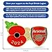 Arsenal Poppy Football Pin 2024