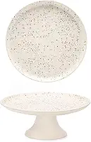 Boleira em Cerâmica Decorativa, 26cm Flat Chuvisco, Oxford