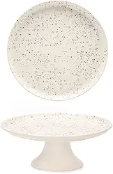 Boleira em Cerâmica Decorativa, 26cm Flat Chuvisco, Oxford