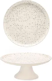 Boleira em Cerâmica Decorativa, 26cm Flat Chuvisco, Oxford