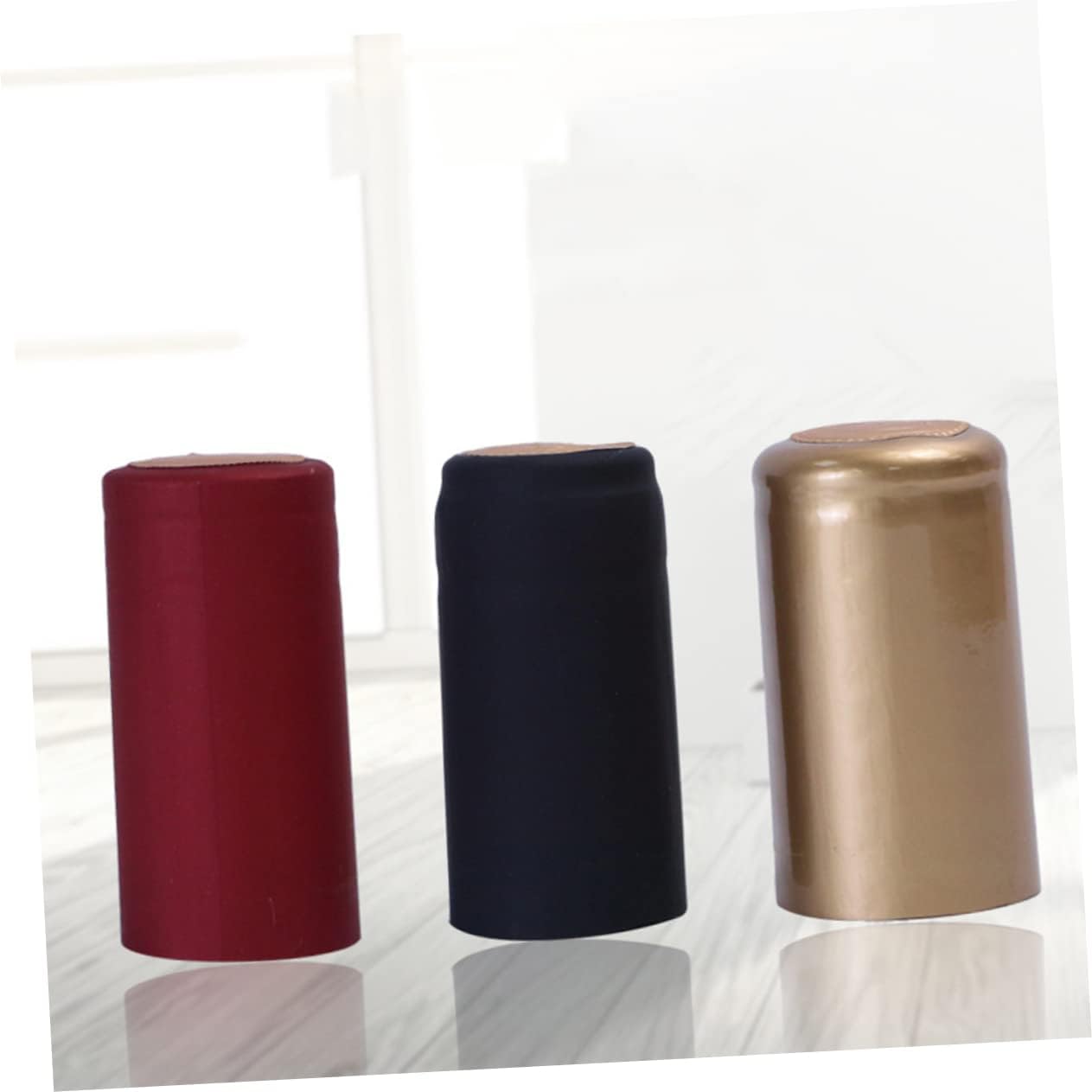 200Pcs Wine Bottle Heat Shrink Capsules with Tear-Off Tab PVC