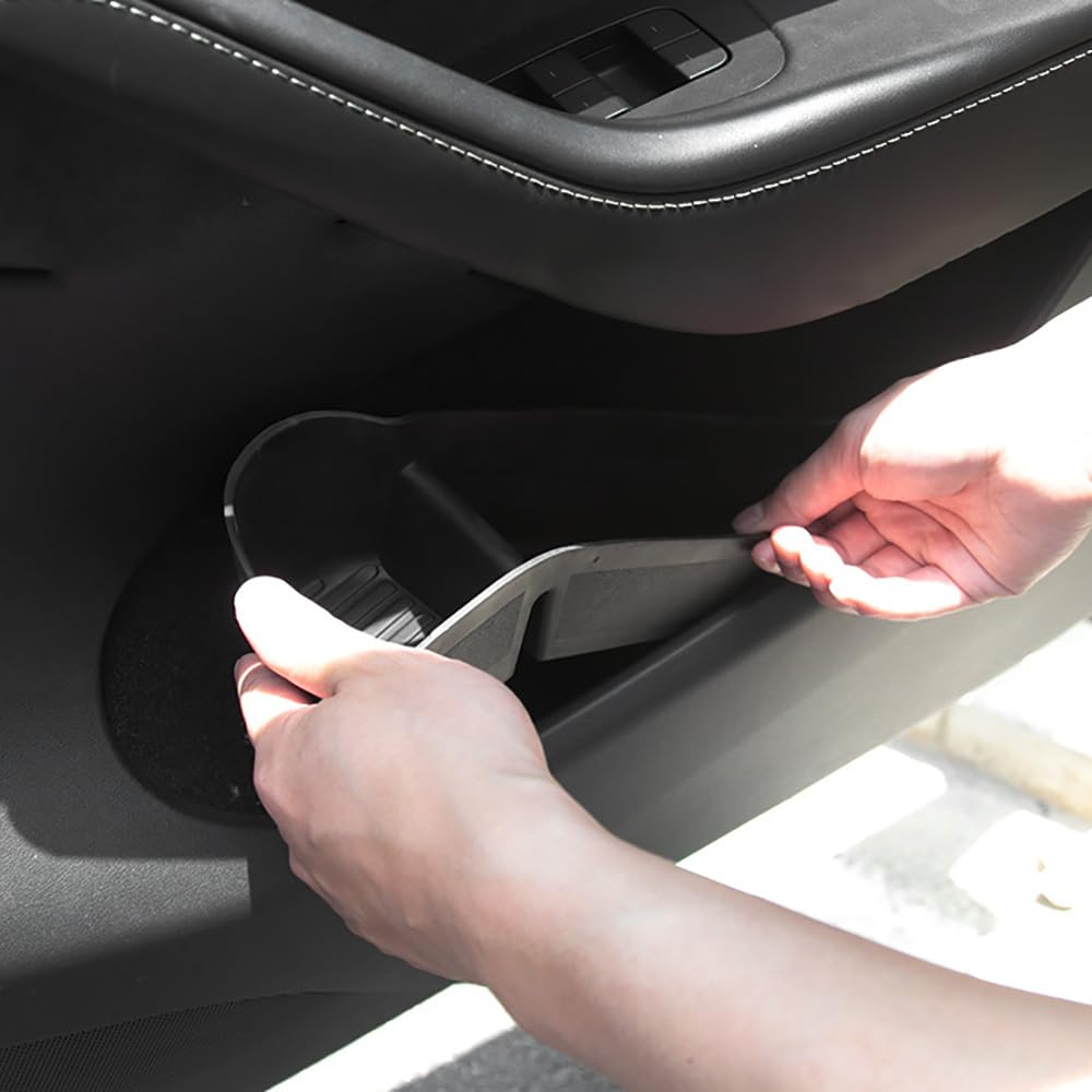 Organizador de bandeja para puerta de coche, 4 unidades, caja de almacenamiento lateral de puerta, protector de ranura para puerta delantera y trasera, caja de almacenamiento para ranura de