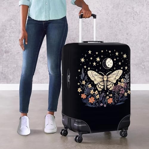Butterfly Star Moon Luggage Protector Set Travel Luggage Cover Protector Stretchy Washable Suitcase Cover With Zippers for 18-32 Inch Luggage Protector for Suitcase Suitcase Cover-S4