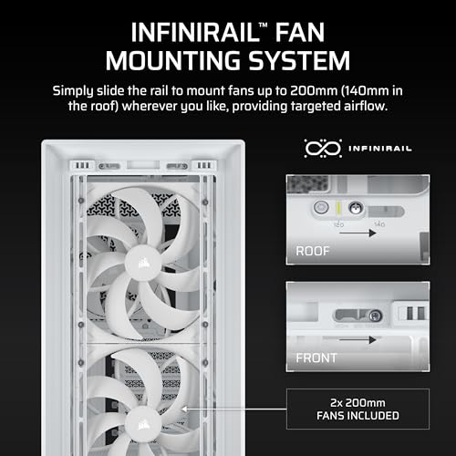 Image of CORSAIR Frame 5000D Wood RS Mid-Tower ATX PC Case - Solid Wood Airflow Panel, 3X Pre-Installed Fans, Modular Customization, Spacious Interior, GPU Anti-Sag - White /Oak