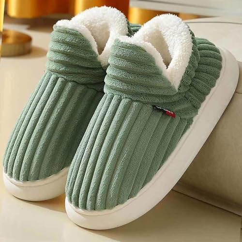 Puffy Slipper Booties for Women Men, Winter Fuzzy Warm Thick-Soled Plush House Cloud Slides, Cozy Indoor Outdoor Anti-Slip Soft Fleece Lined House Shoes2