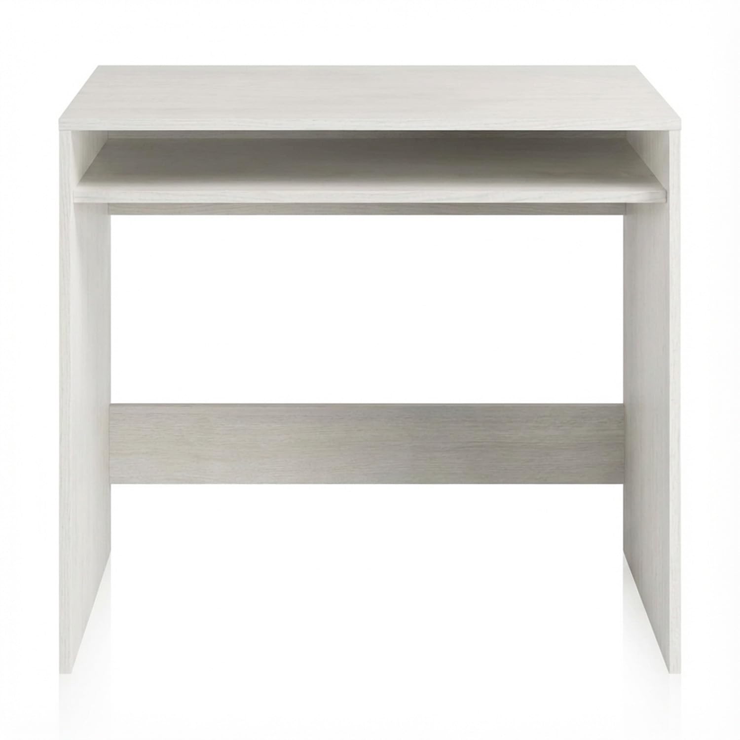 Arreditaly Scrivania Da Studio Compatto Tavolo Con Vano Portaoggetti Integrato Design Moderno Per Home Office Cameretta E Smart Working 79 x 43 x 78 Cm Bianco Frassino