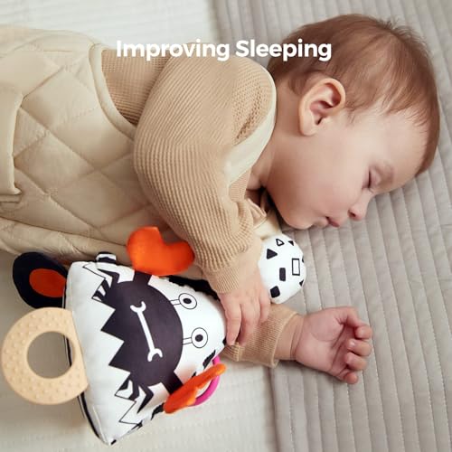 TUMAMA High Contrast Baby Toys, Black and White Infant Toys 0-3 Months for Newborn, Soft Sensory Rattles Toys with Teether for Toddlers by TUMAMA KIDS - Image 9