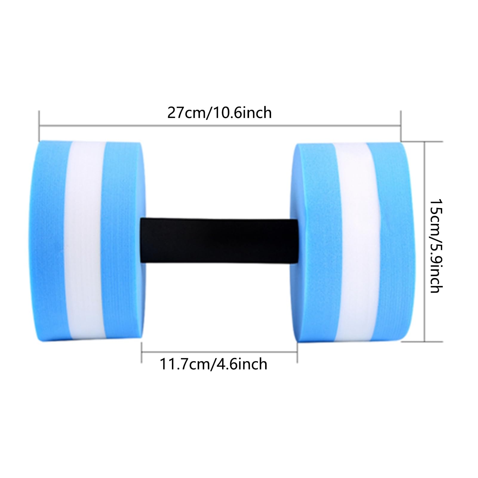 NDNCZDHC 2pcs Water Weights Pool Exercise Dumbbells, Water Aerobic Equipment, EVA Foam Dumbbell with Handle Strip for Pool Fitness, Water Exercise