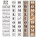 Produktbild Outivity 27PCS Welcome Sign Schablonen Set Wiederverwendbare Saisonale Buchstaben Word Sign Kunststoff Zeichenvorlagen zum Malen auf Holz für Haustür, Veranda oder Außeneinrichtung