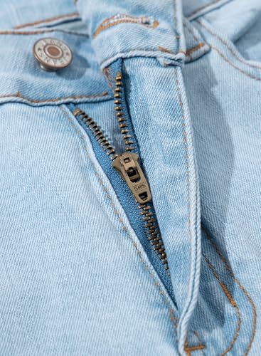 Image of Sidefeel Women's Jeans High Waisted Wide Leg Loose Fit Straight Leg Zimbaplatinum Cropped Denim Pants