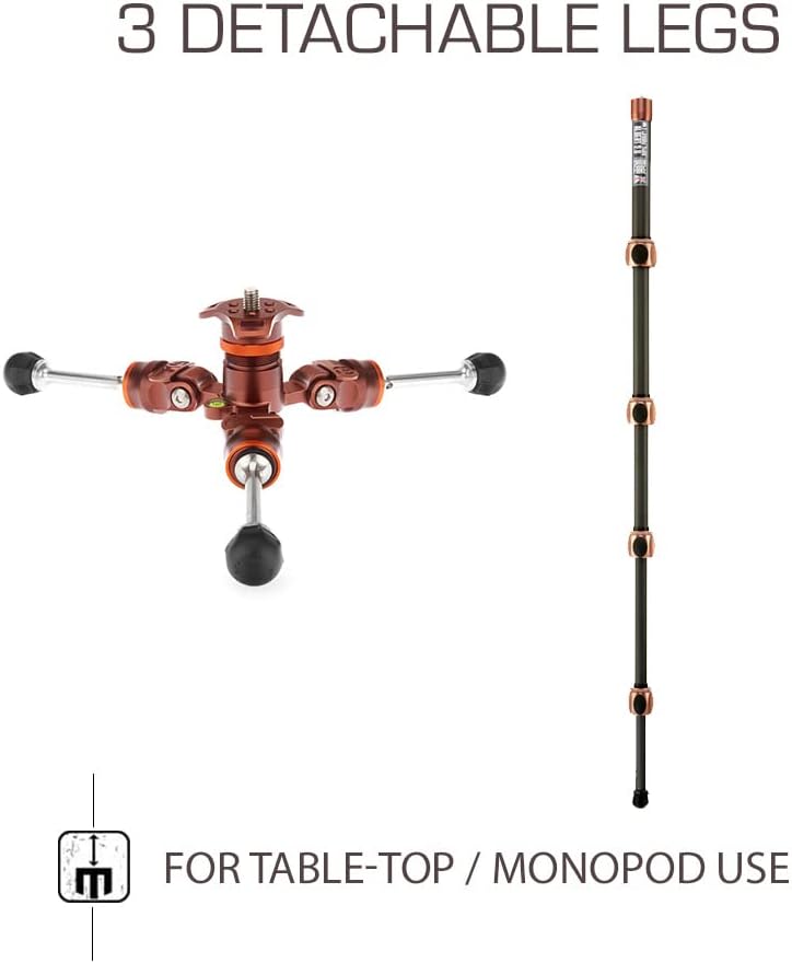 3 Legged Thing Albert 2.0 Carbon Fiber Travel Tripod System Huge Working Height - Earth Bronze (ALBERT2)
